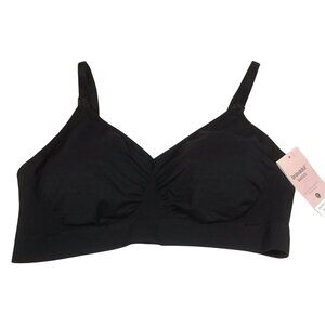 Bravado Womens Size XXL Bra Nursing Double Layer Full Coverage Black New